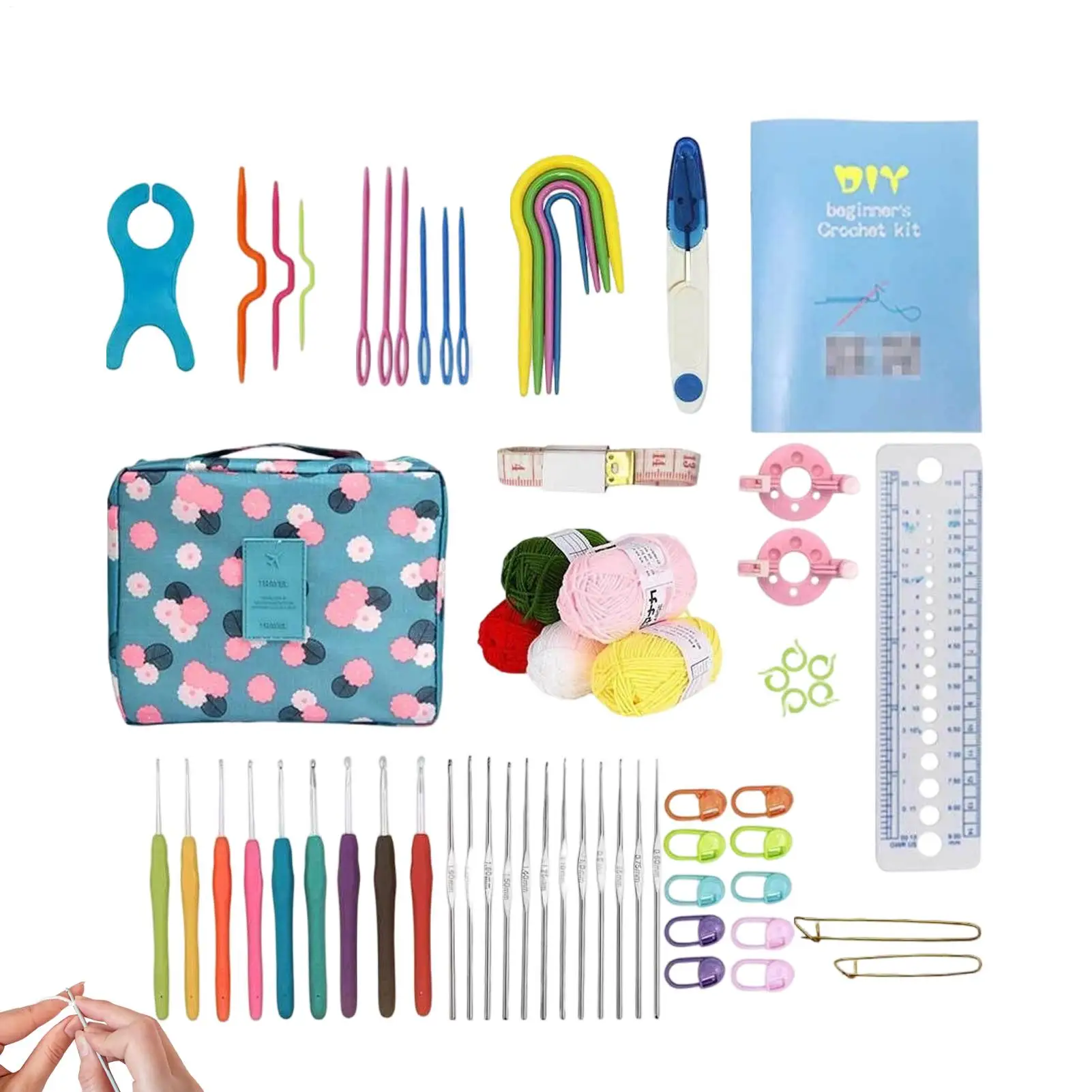 

Crochet Kit Portable Hand Knitting Art Tools Knitting Kit for Holiday Birthday Christmas Adults Experienced Lovers Art Teachers