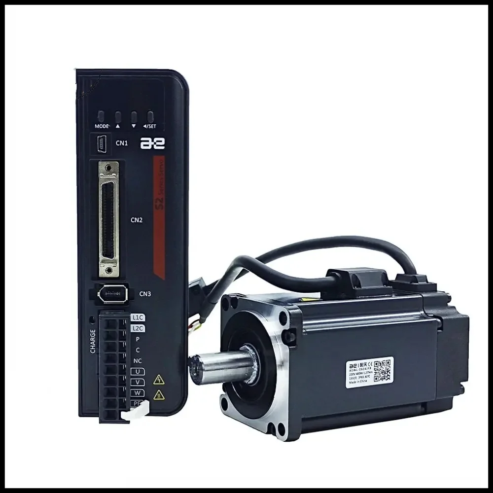 AC 220V 400W 0.4kwServo Motor+Driver Kit 1.27NM AC Motor S2P-2R8AI+AEQL-0604JFA/B Brake Kit Single-turn Magnet/Multi-turn Magnet