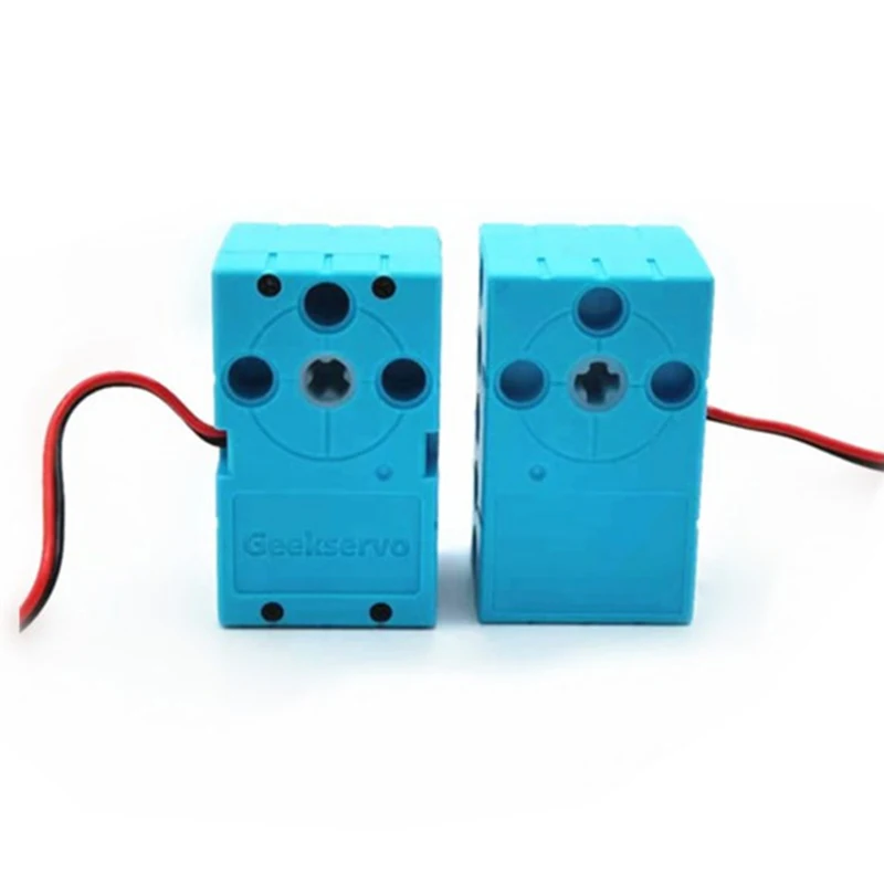 0.7kg.cm Geekservo Motor Building Block Rotação Contínua Lenta Dupla Saída Alto Torque 360 °   Compatível com legoeds