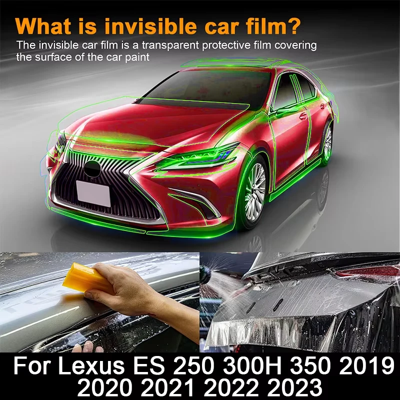 For Lexus ES 250 300H 350 2019-2023 TPU Bumper Scratch-Resistant Self-Healing Paint Protection Film Invisible Pre-cut PPF ﻿Kit