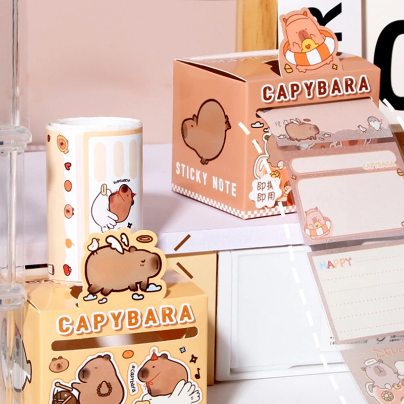 40 ورقة/حقيبة ملاحظات تبويب سحب كابيبارا اللطيفة لسكرابوكينغ بنفسك، مذكرة الاجتماعات، تذكير الجدول الزمني، إدارة الملفات، مكتب الدراسة