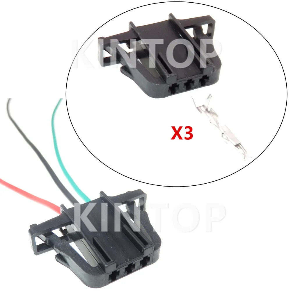 

1 Set 3 Pins AC Assembly Car Replacement Connector Accessories 3B0972703 Auto Tail Lights Wiring Harness Unsealed Socket For VW
