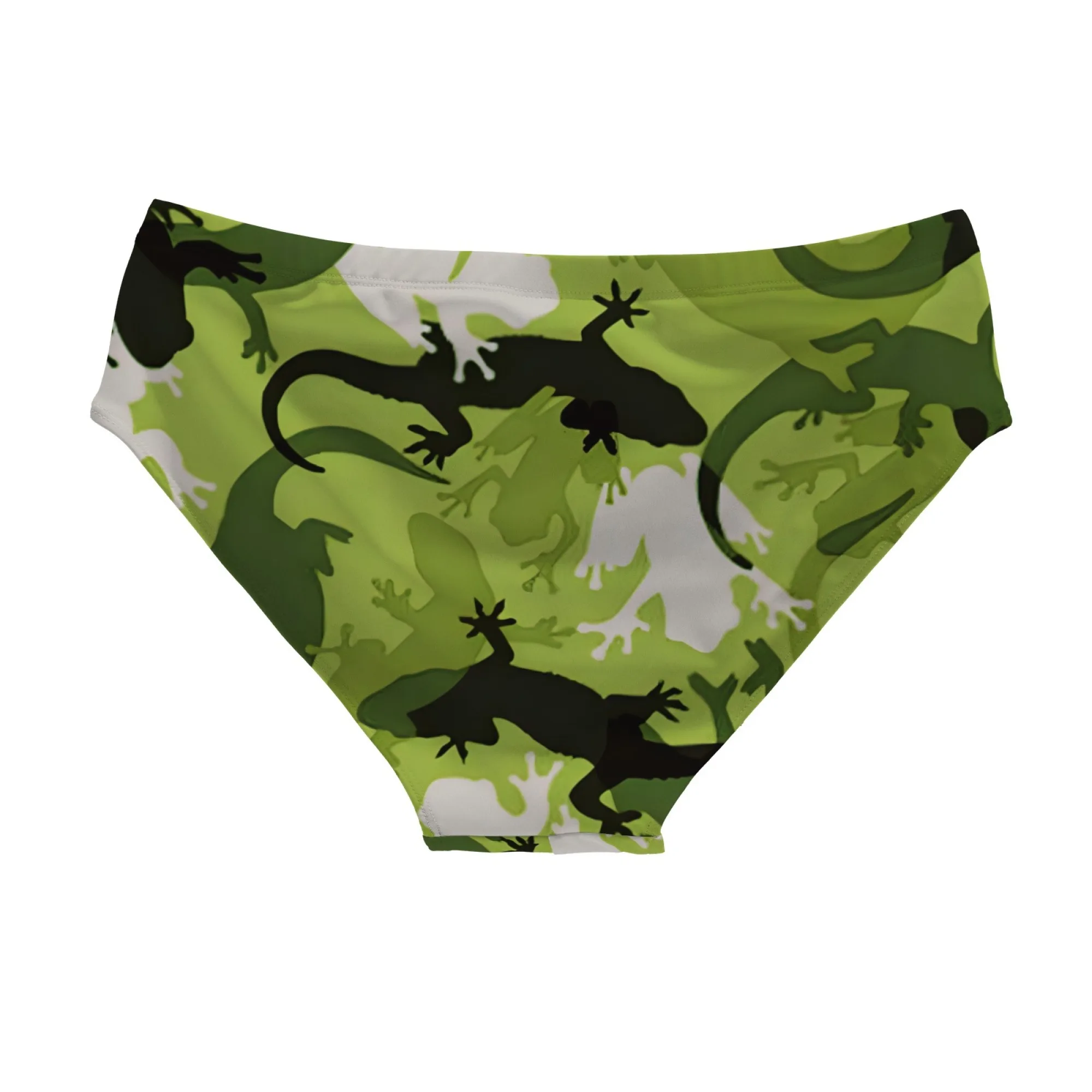 Lizard Camouflage Swim Trunks Slim Fit Durable Drawstring Triangle Swim Trunks Water Parks Island Sunbathing Mens Vacation Gifts