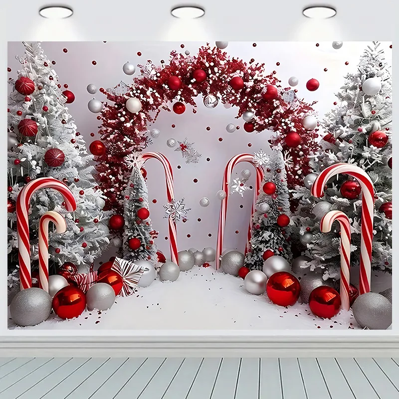 Christmas Day Flower Wreath Photography Backdrops Props  Indoor Decoration Winter Wonderful Xmas Eve New Year Background RD-47