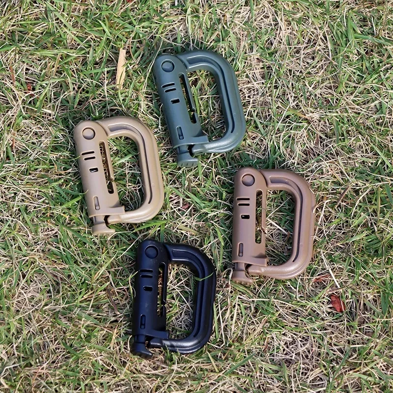 1/2pcs Carabiner D Locking Ring Plastic Clip Snap Type Ring Buckle Keychain Snap Lock Grimlock Camp Hike Outdoor Backpack Buckle - Image 4