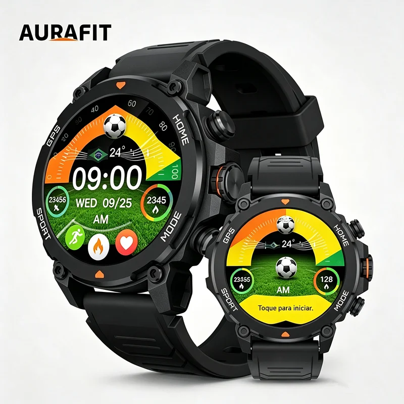 2025 GPS Positioning SmartWatch Lightweight AURAFIT Sports Compass Outdoor Adults Men Women's SmartWatch Health SOS Elderly
