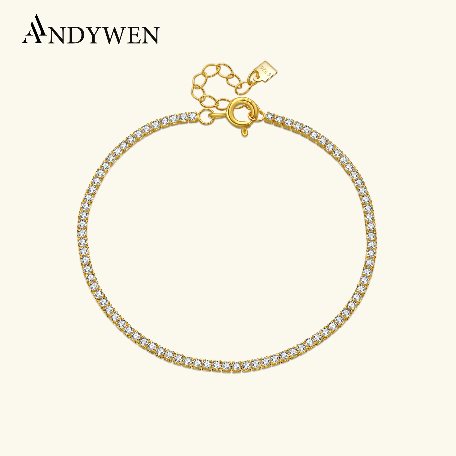 

ANDYWEN 2021 New 925 Sterling Silver Full Stone Bracelet Clear Black Bangle Women Fashion Luxury Rock Punk Wedding Gift Jewels