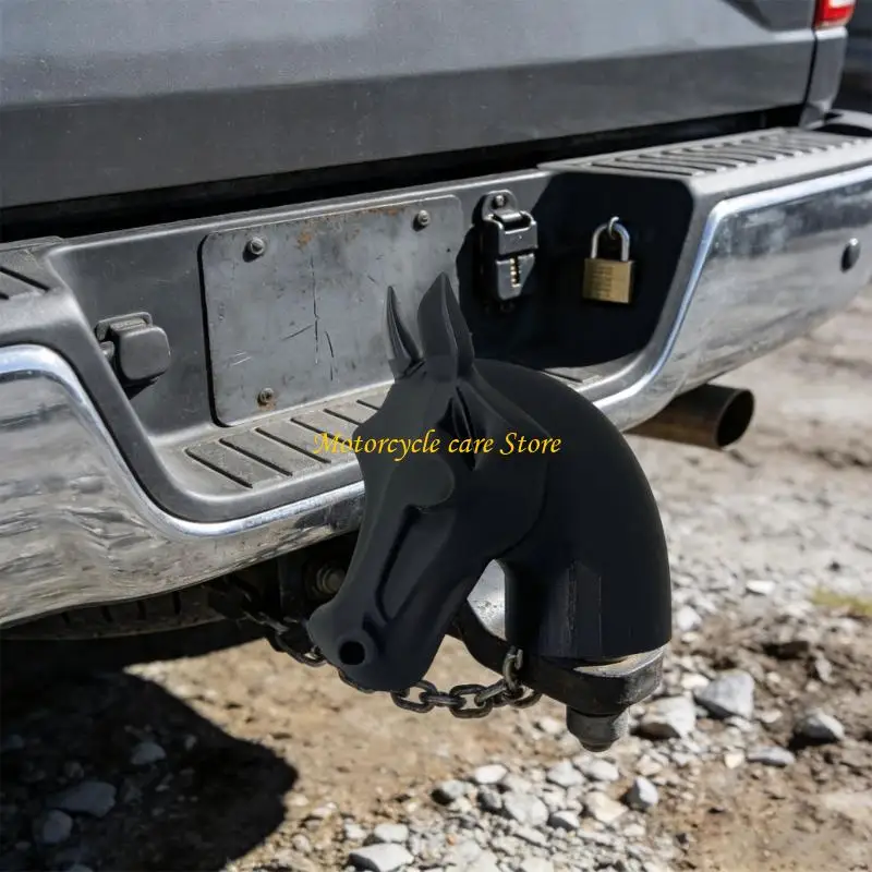 

U75F Современная крышка сцепного устройства прицепа с головой лошади, универсальные декоративные колпачки для сцепного прицепа