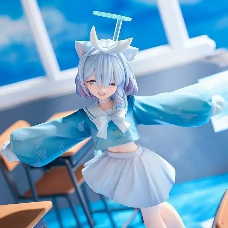Arona Sailor Uniform Anime Model Chassis Blue Handmade Desktop Ornament High Quality Collectible Toy For Birthday Gifts