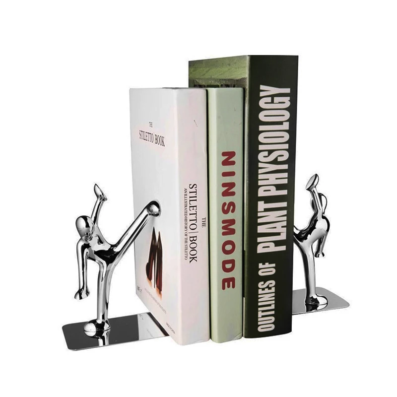 

Creative Ceramic Gold Silver Figure Ornaments Bookends Study Decoration Abstract Human Sculpture Bookends Gifts Home Decoration