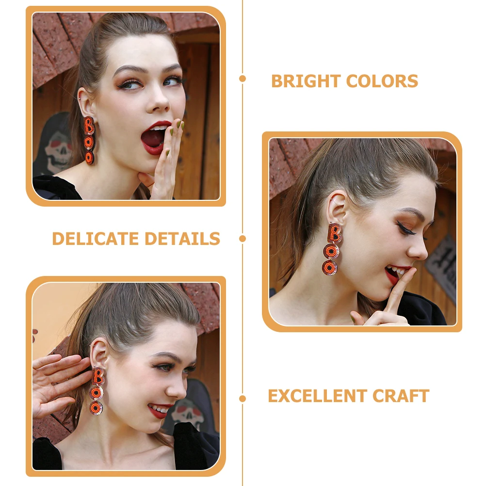 

Dangle Earrings for Women Letter Sequin Drop Halloween Girls Clothing Funny Punk