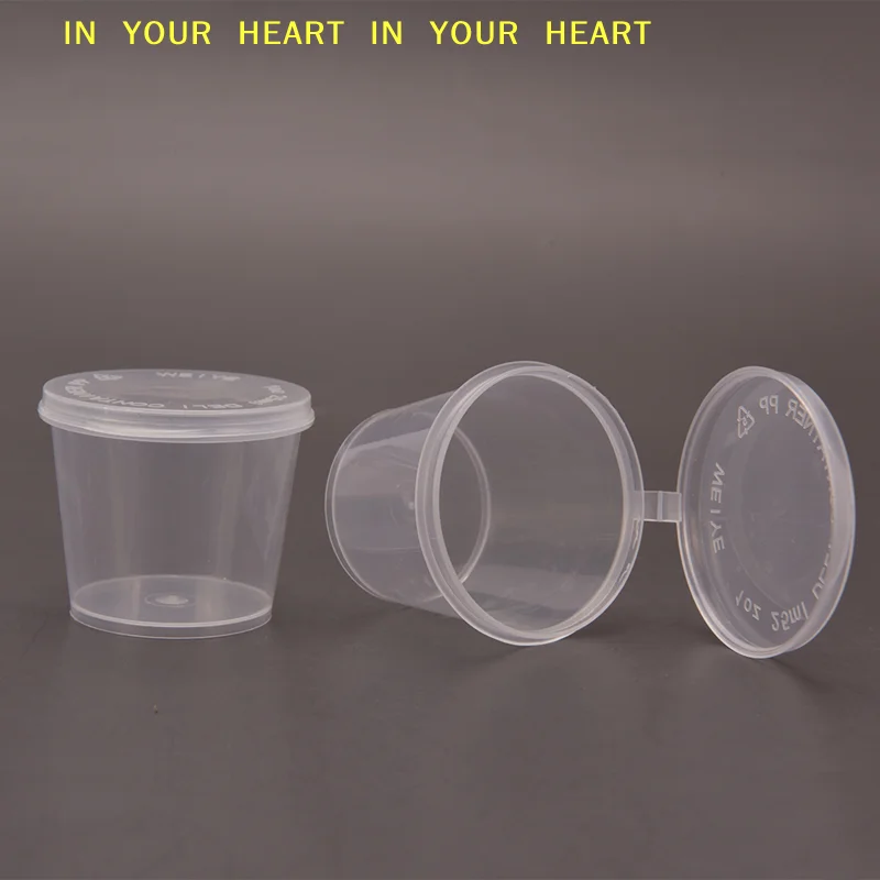 【X】Disposable Sauce Cup 25pcs 25ml Disposable Plastic Takeaway Sauce Cup Containers Food Box Paint Box