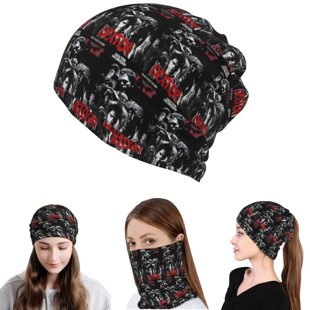 

Dexter Morgan Movies Bandana Neck Gaiter Mask Scarf Warm Headwear Beanies Hat Unisex Adult Washable
