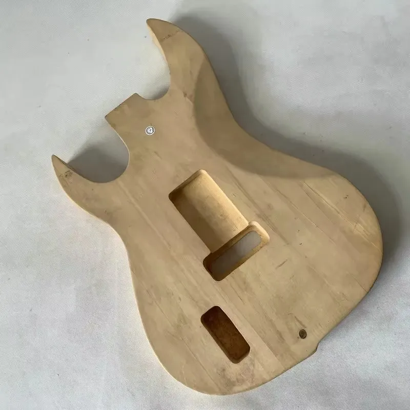 HB444  Natural Solid Basswood ST Guitar Body for 6 String Electric Guitar Replace Unfinished Guitar DIY Parts with Damages