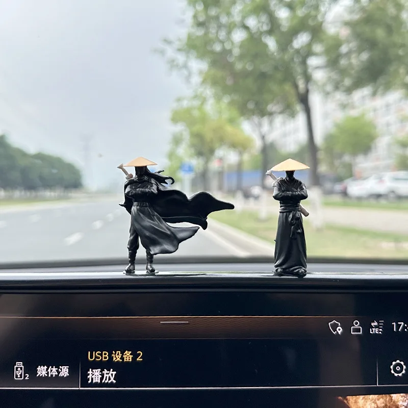 Car Interior Accessories Doll Jianghu Knight Computer Screen Desktop Ornaments Antiquity Knight Center Console Car Swordsman