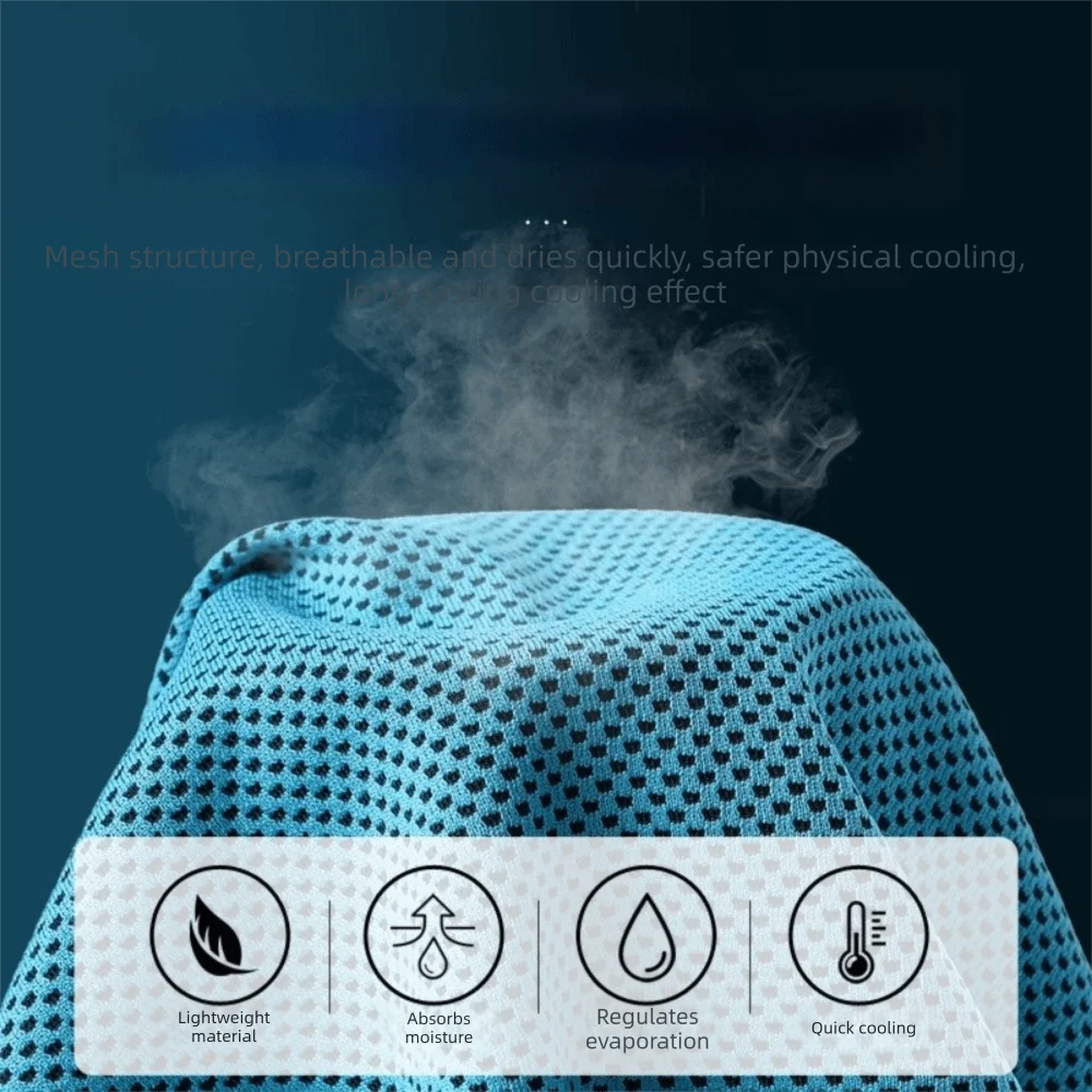 New Breathable Cooling Towel Ultra Soft Lightweight Microfiber Towels Sunstroke Prevention Quick Drying Ice Wipes Outdoor Sports