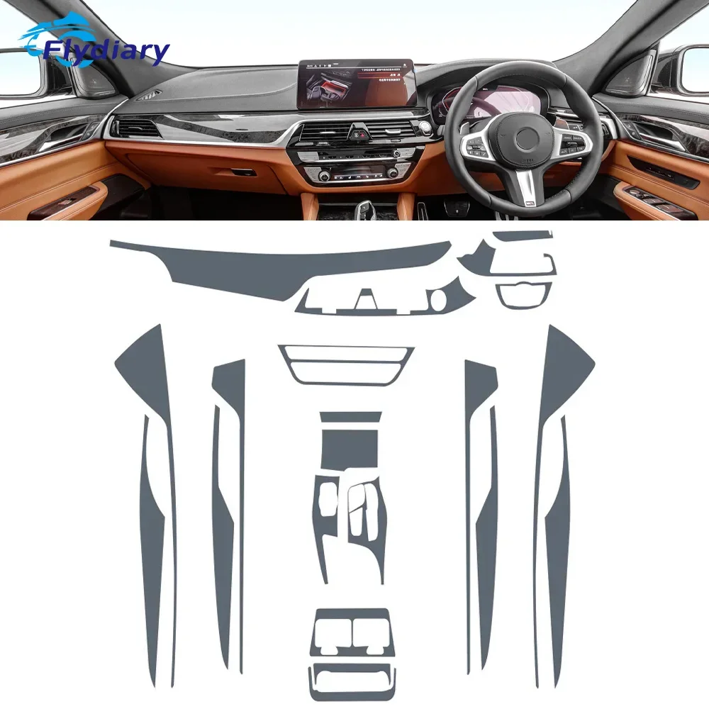 لسيارات BMW Series 6 GT 2019-2023 وحدة تحكم مركزية داخلية للسيارة طبقة رقيقة واقية شفافة من البولي يوريثان ملصق مضاد للخدش شاشة LCD