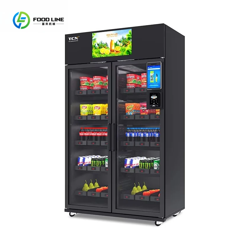 

24 Hours Service Verkaufsautomat Smart Fridge Vending Verkaufsautomat With Cooling System