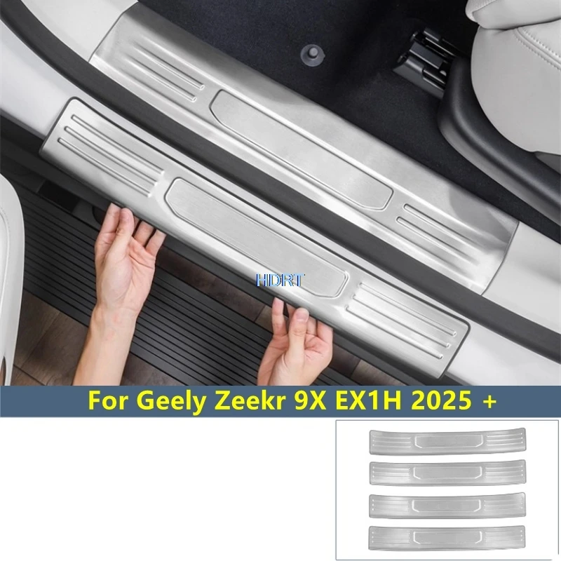 

Для Geely Zeekr 9X EX1H 2025 + Стайлинг автомобиля, порог, накладка на порог, приветственная накладка на педаль, защитная крышка, декоративные аксессуары