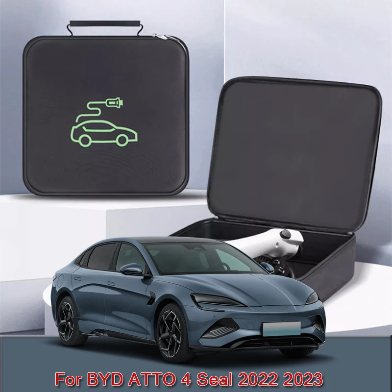 

EV Car Charging Cable Storage Carry Bag Charger Plugs Sockets Waterproof Fire Retardant Acccessory For BYD ATTO 4 Seal 2022 2023