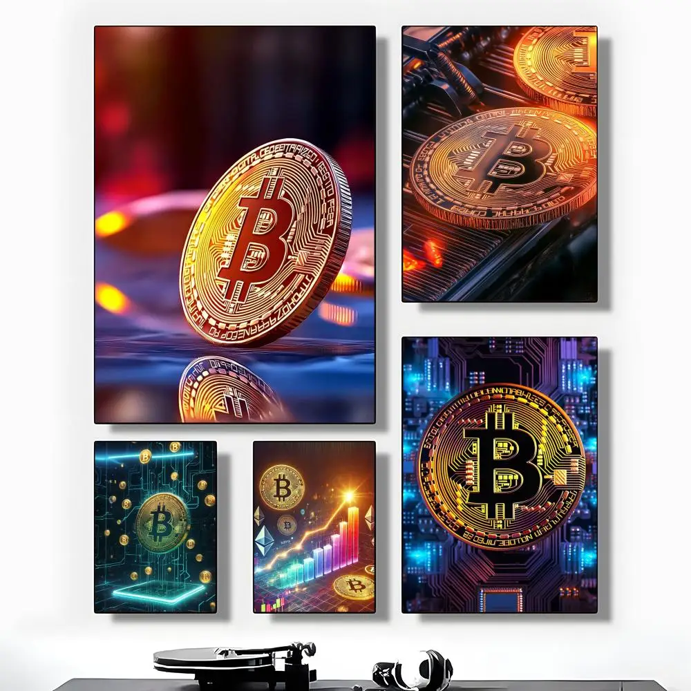 Luxury B-BitcoinS Poster High-Grade Poster For Home Room Bar Cafe Decoration Art & Present