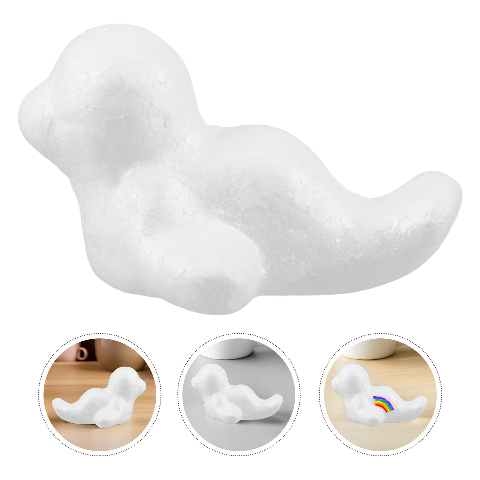 

50Pcs Blank Foam Sea Lion Embryos for DIY Painting Crafts Creative Animal Shape Foam for Party Ornaments and Decorations