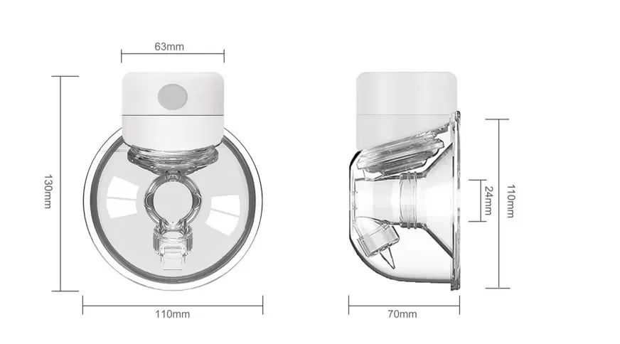 مستخلصات حليب الرضاعة الطبيعية اللاسلكية المحمولة ، مضخة الثدي القابلة للارتداء ، بدون استخدام اليدين