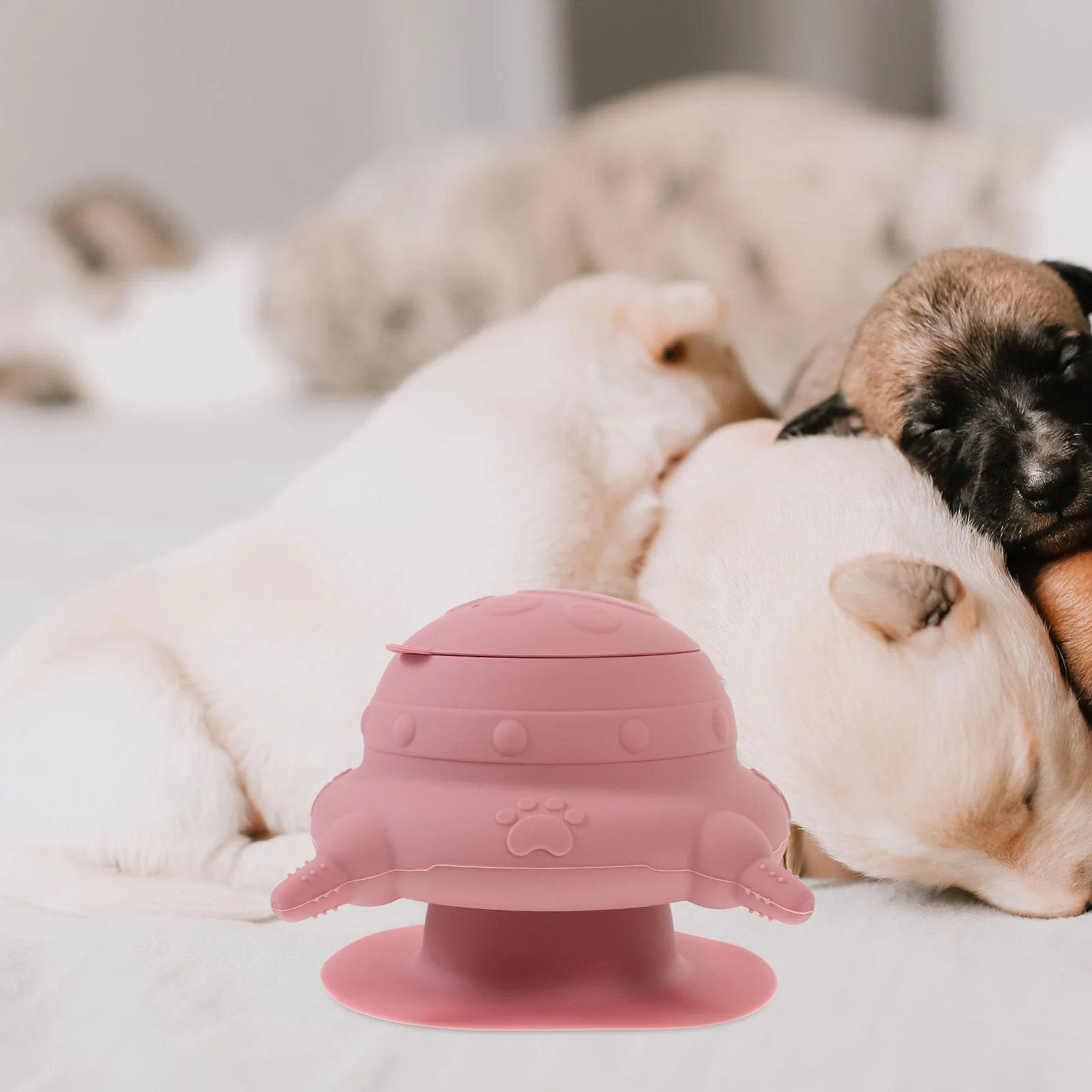 Silicone Puppy Milk Feeder 4 Nipples Small Size Easy Carry Suitable Newborn Puppies Kittens Rabbits Pets