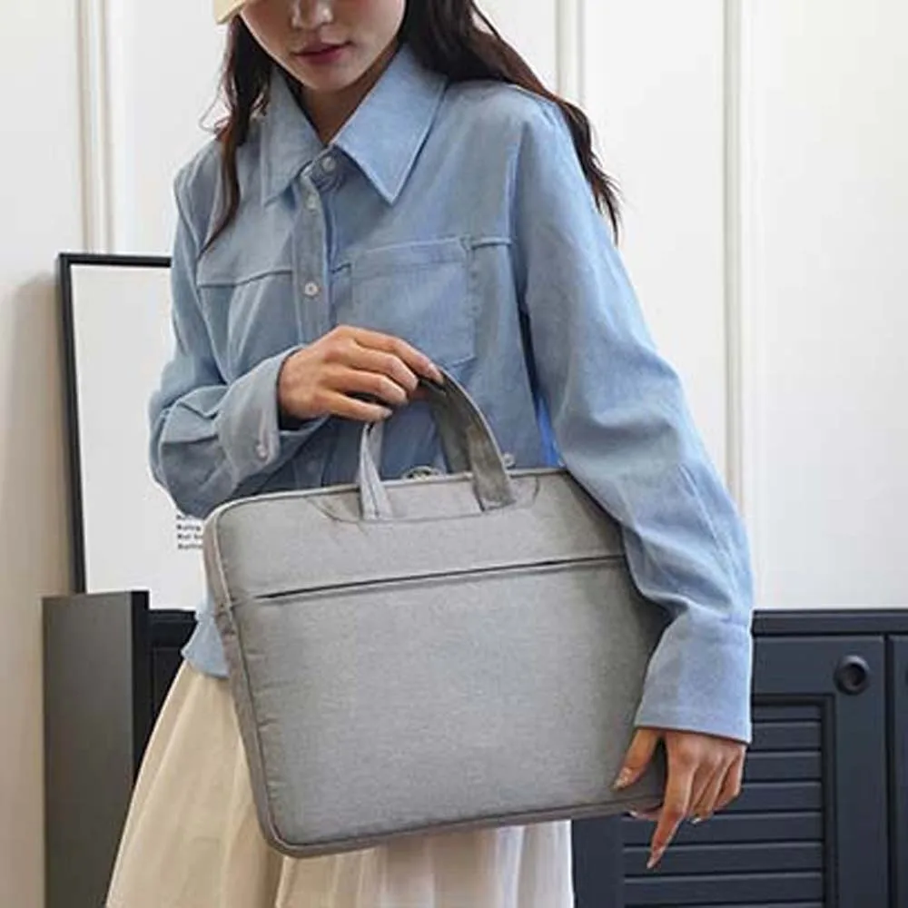 

Oxford Cloth Laptop Handbag 13.3 Inch/15.6 Inch Solid Color Computer Storage Bag Fixed Webbing Anti-splash Water