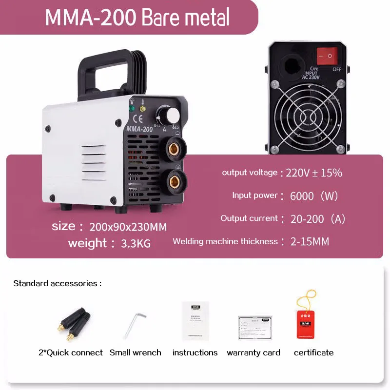 Mig Welder Semi-Automatic 110V 220V Inverter Tig Argon Arc Gas-Less Mig Welder 3 in 1 Synergy HBM1200 Welding Machine