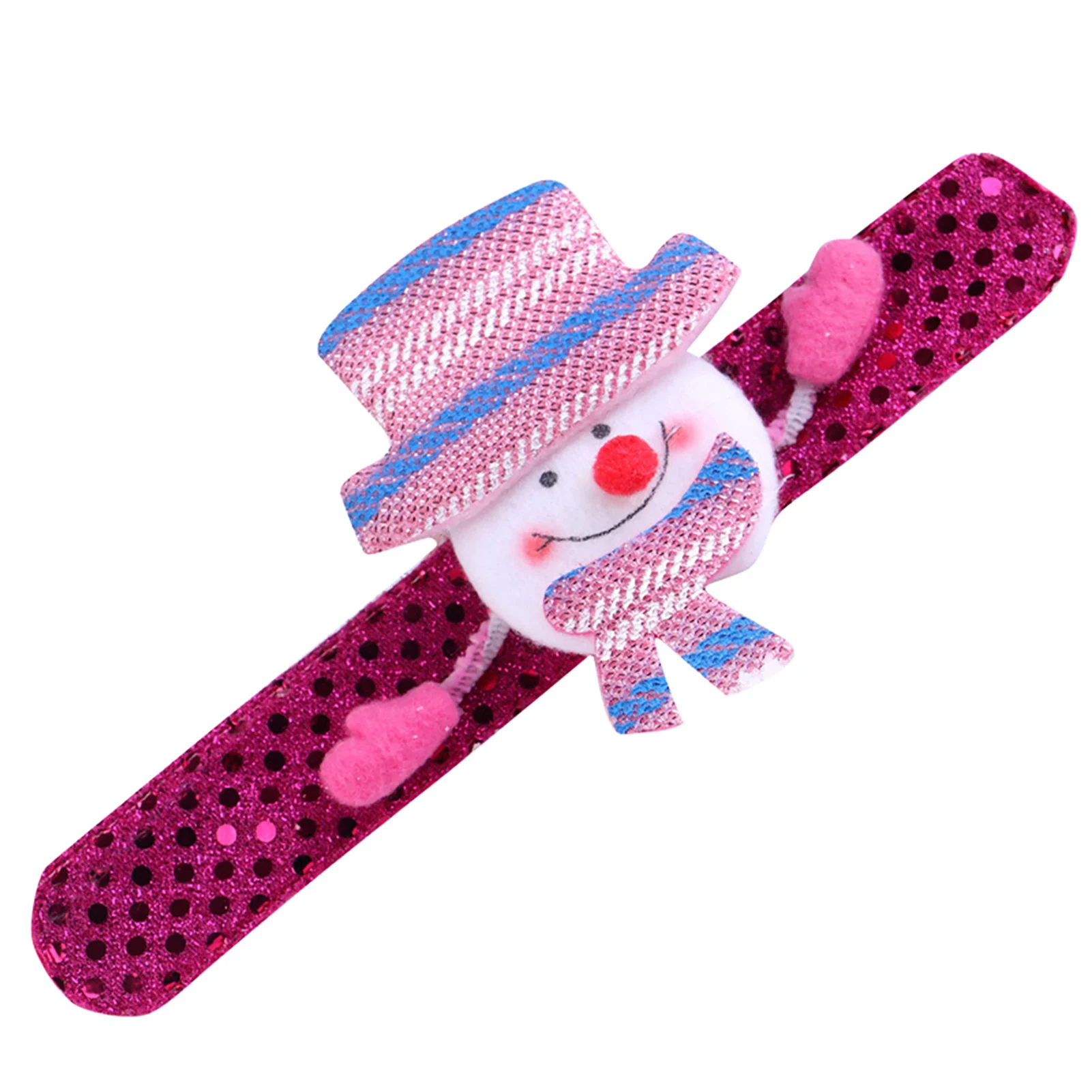 Christmas Snowman Slap Bracelets Non-Fading Pull-Resistant Slap Bracelets Gift for Children's Day Thanksgiving