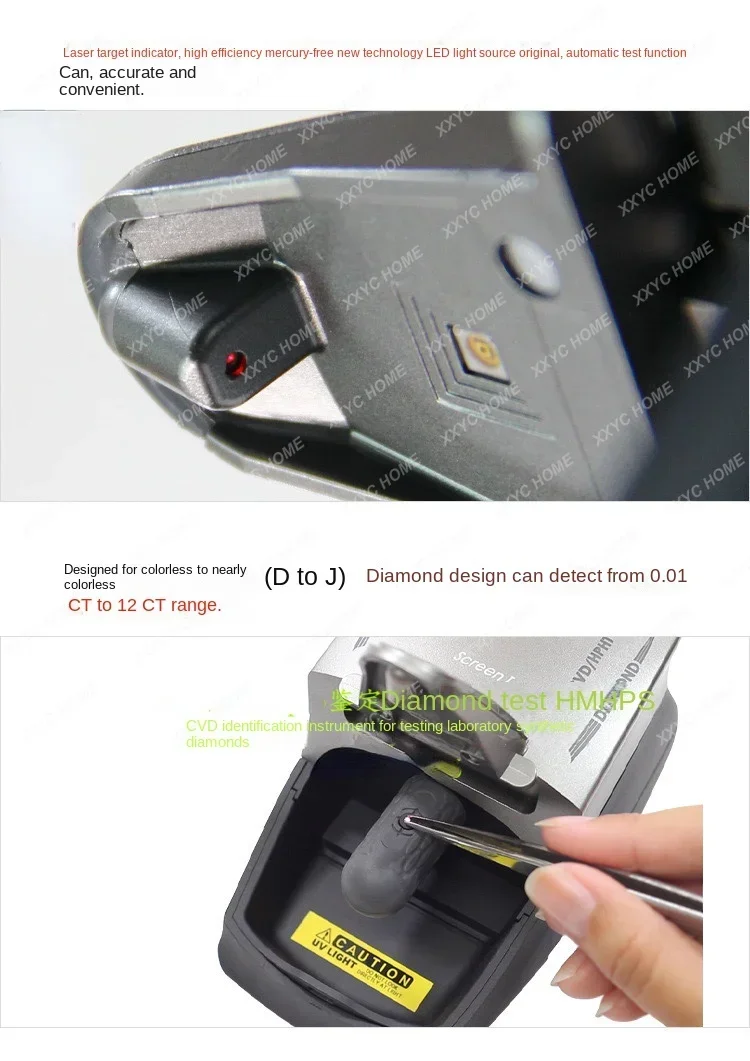Identification Diamond Tester HTHP/CVD Identifier Detects Laboratory Synthetic Diamonds