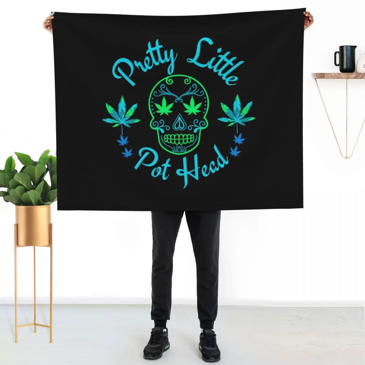 Pretty little pot head Neon Throw Blanket for sofa Thin decorative funny gift cosplay anime Blankets