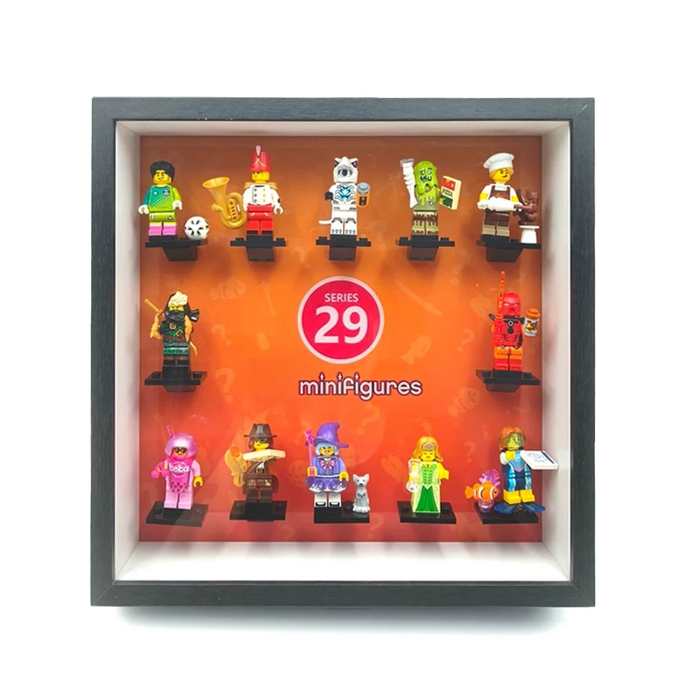Acrylic Display Storage Box For Lego71052 Series 29 Collectible Minifigures,Wall Mount Minifigure Display Frame(Excluding dolls)