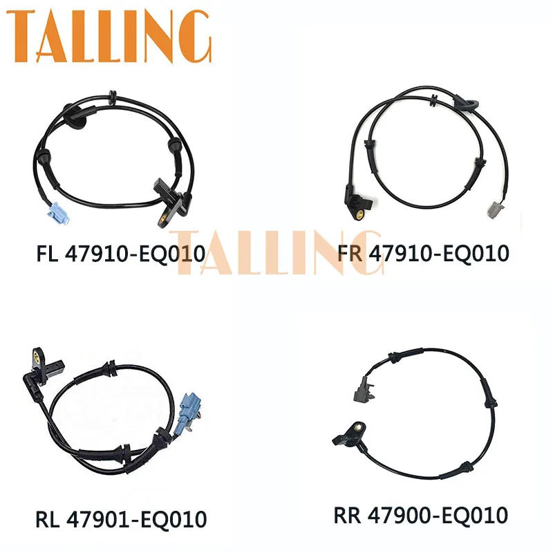 Front Rear Left/Right ABS Wheel Speed Sensor for 2001-2013 Nissan X-Trail T30 47900-EQ010 47901-EQ010 47910-EQ010 47911-EQ010