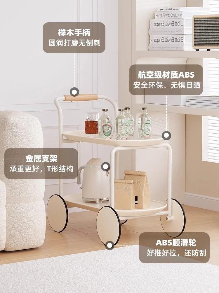 Small cart removable mini coffee table simple household storage creative small table balcony Internet celebrity shelf