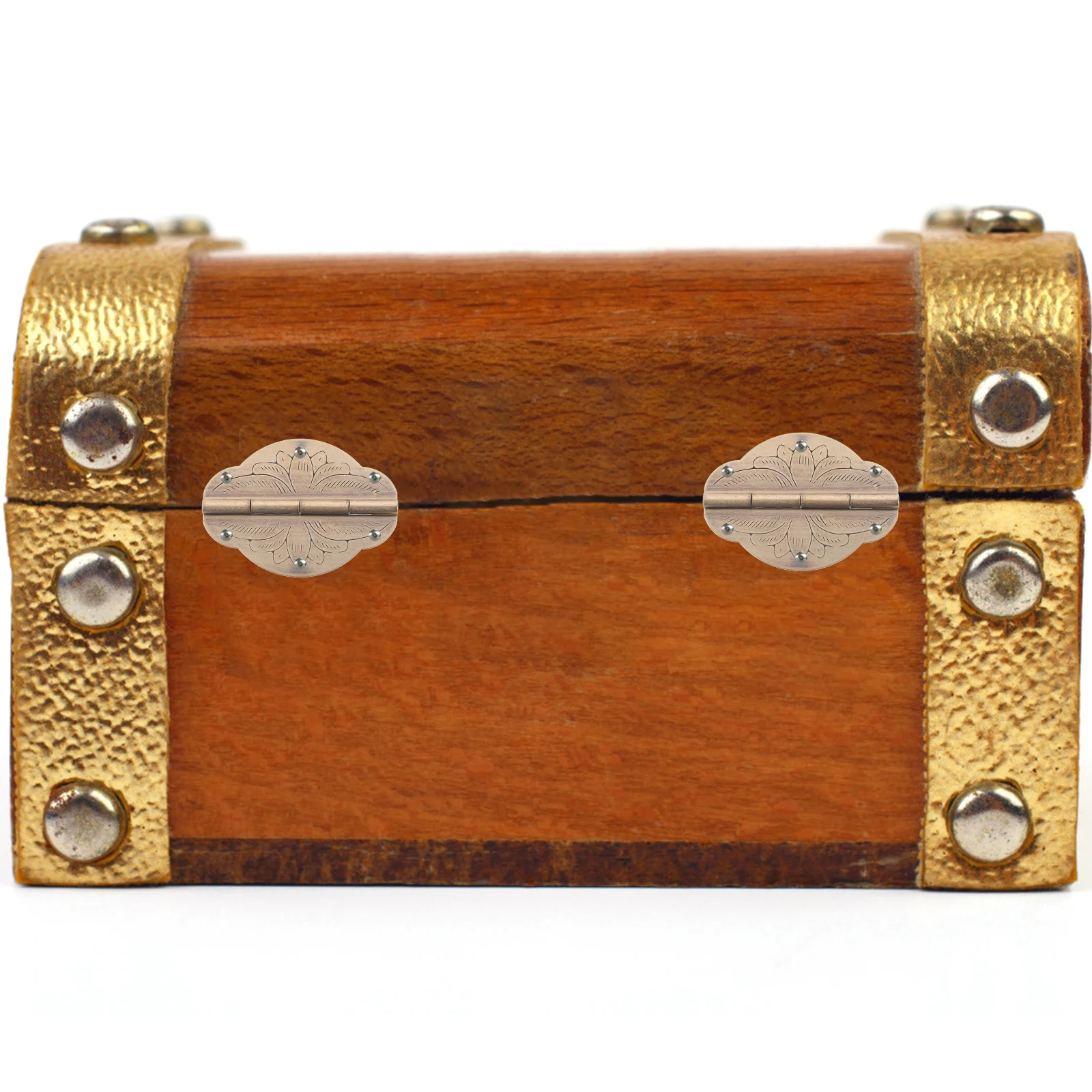 

2pcs Brass For Jewelry Box Cabinet Drawer niture Decorative Small Hinges Hardware Engraving Brass Hinges For Wooden