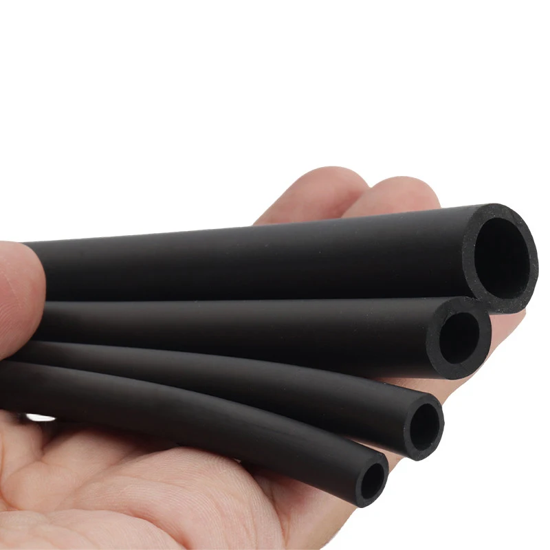 1 Meter Black Fluorine Rubber Hose ID 2-32mm FKM Tube Fluororubber Tubing Pipe Acid-base Heat Oil Resistant Fluororubber Tube