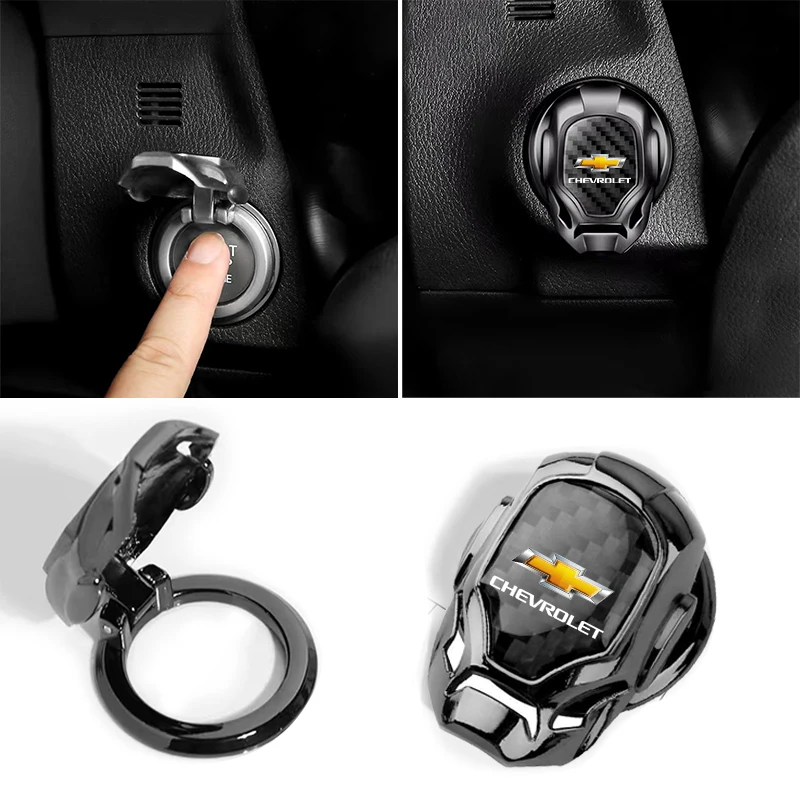 1Pc Car One-click Start Protective Cover Interior Button Decoration Sticker For Chevrolet Cruze Aveo Captiva Lacetti accessories