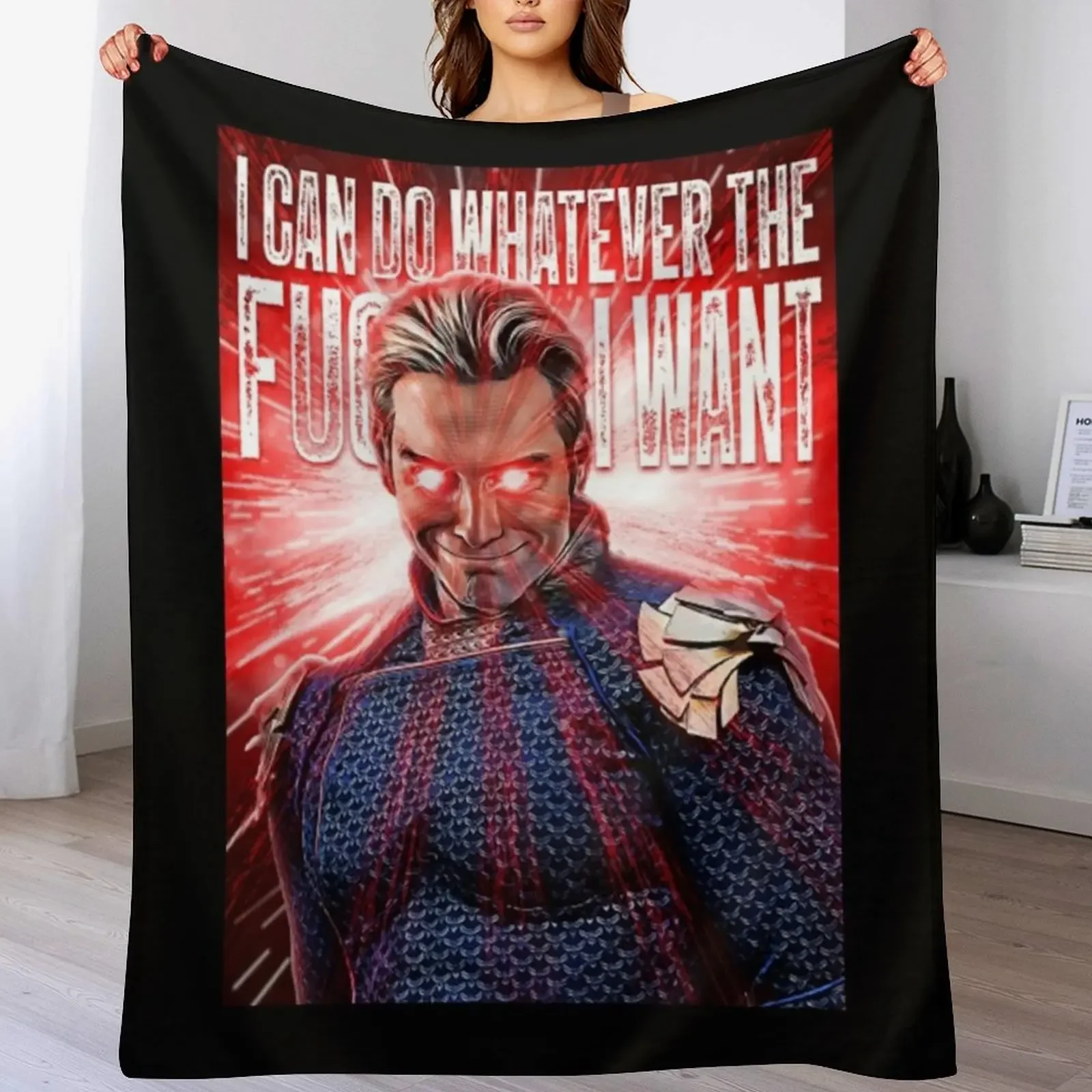 Homelander Throw Blanket Warm Napping Blanket for Office Couch Bed