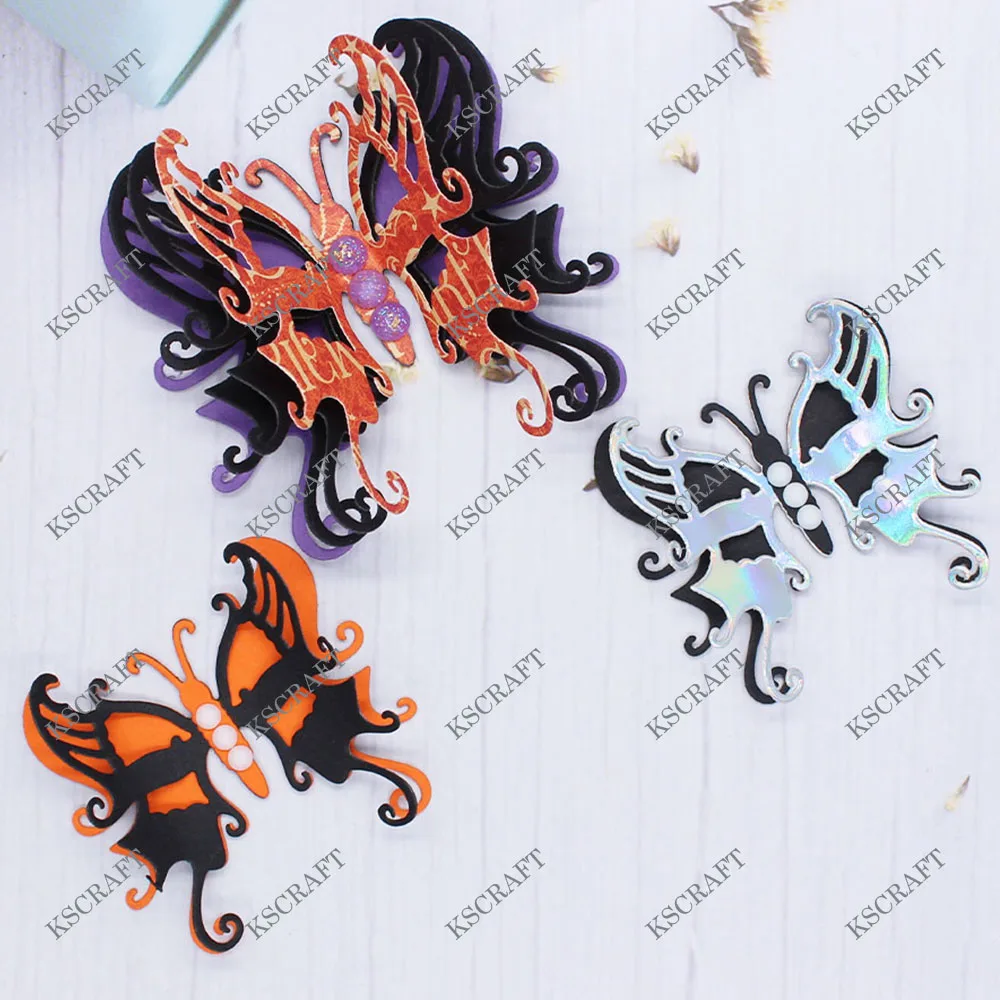 KSCRAFT Halloween Butterfly Cutting Dies Stencils for DIY Scrapbooking Decorative Embossing DIY Paper Cards