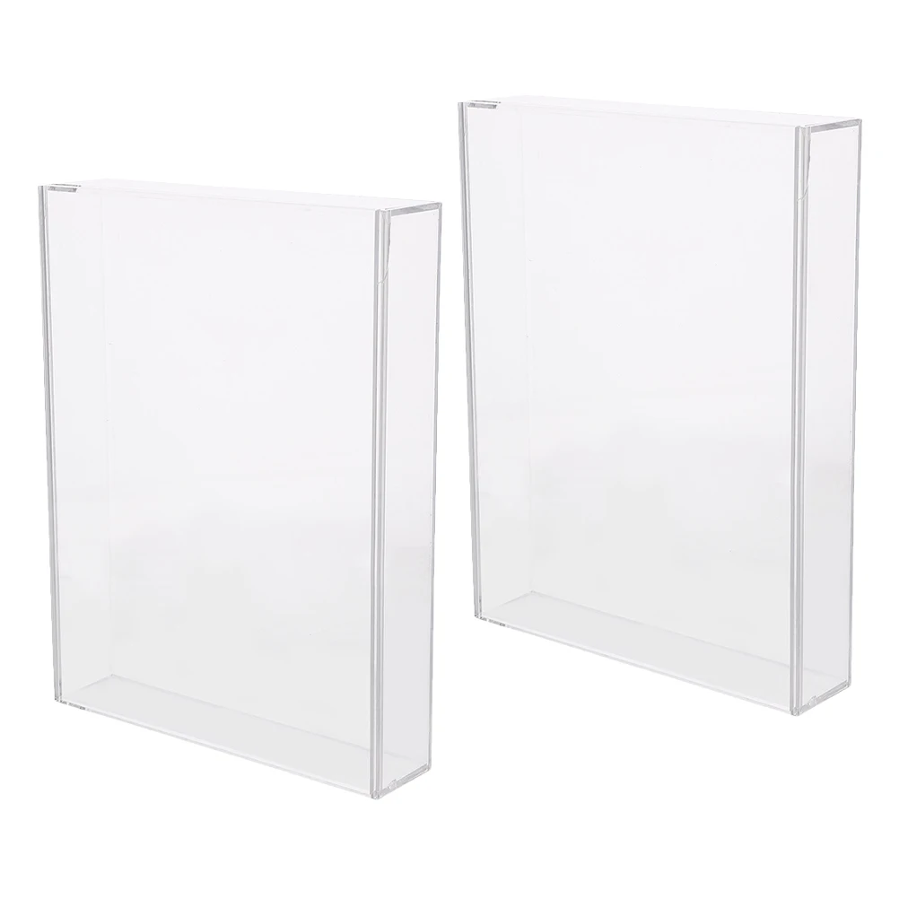 

2pcs Acrylic Display Box Durable Transparent DIY Craft Organizer Eternal Floral Art Keepsake Case for Dried Flowers Wedding