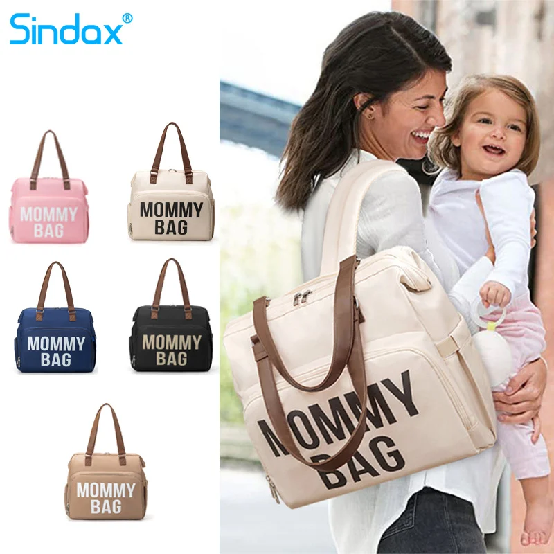 New Fashion Mommy Bag Backpack for Outdoor Travel Baby Care Large Capacity Multifunctional Diaper Bag Nappy Organize Stroller