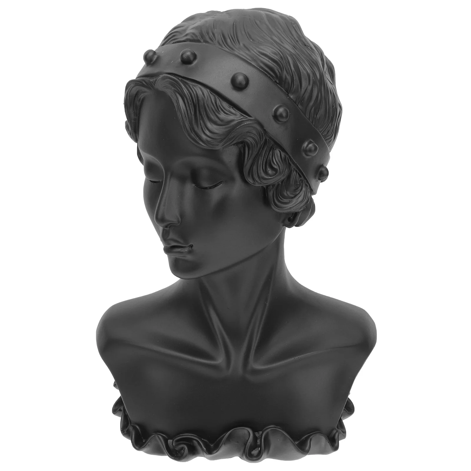 Jewelry Display Stand Decorative Rack Bust Head Stands Necklace Holder Standing Resin