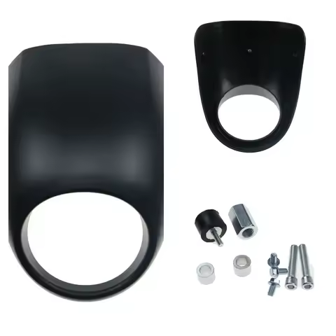 Matt Black Headlight Mask Fairing Flyscreen Visor For Harley 883 1200 XL Dyna FX