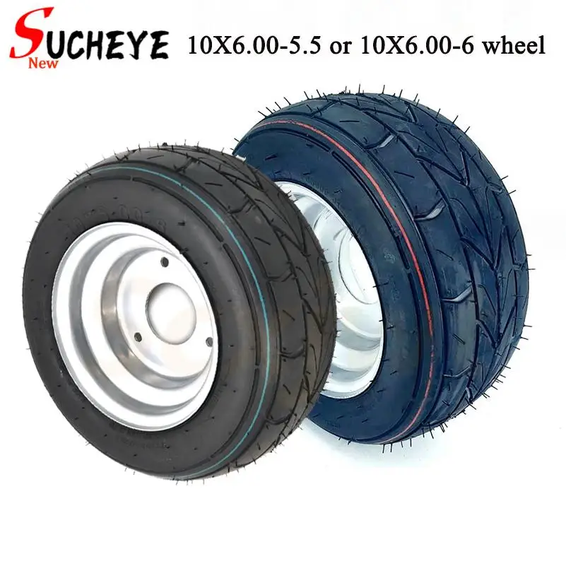 

10X6.00-5.5 10X6.00-6 Vacuum tire belt with 3-hole wheel hub electric FOR Citycoco tires modified kart cart ATV tire accessories