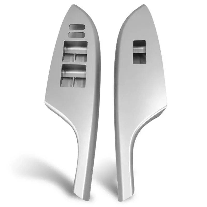 4PCS รถเงินสวิทช์หน้าต่าง BEZEL Trim 74232-02630 74231-02620 สําหรับ Toyota Corolla 2007-2013 แขนด้านบน Panel-Y79A