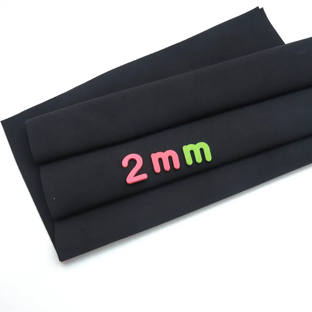 2mm Black Stretch SBR Neoprene Sewing Cloth Dive Cloth Can Be Used As School Bag Other Jersey Tricot Fabrics