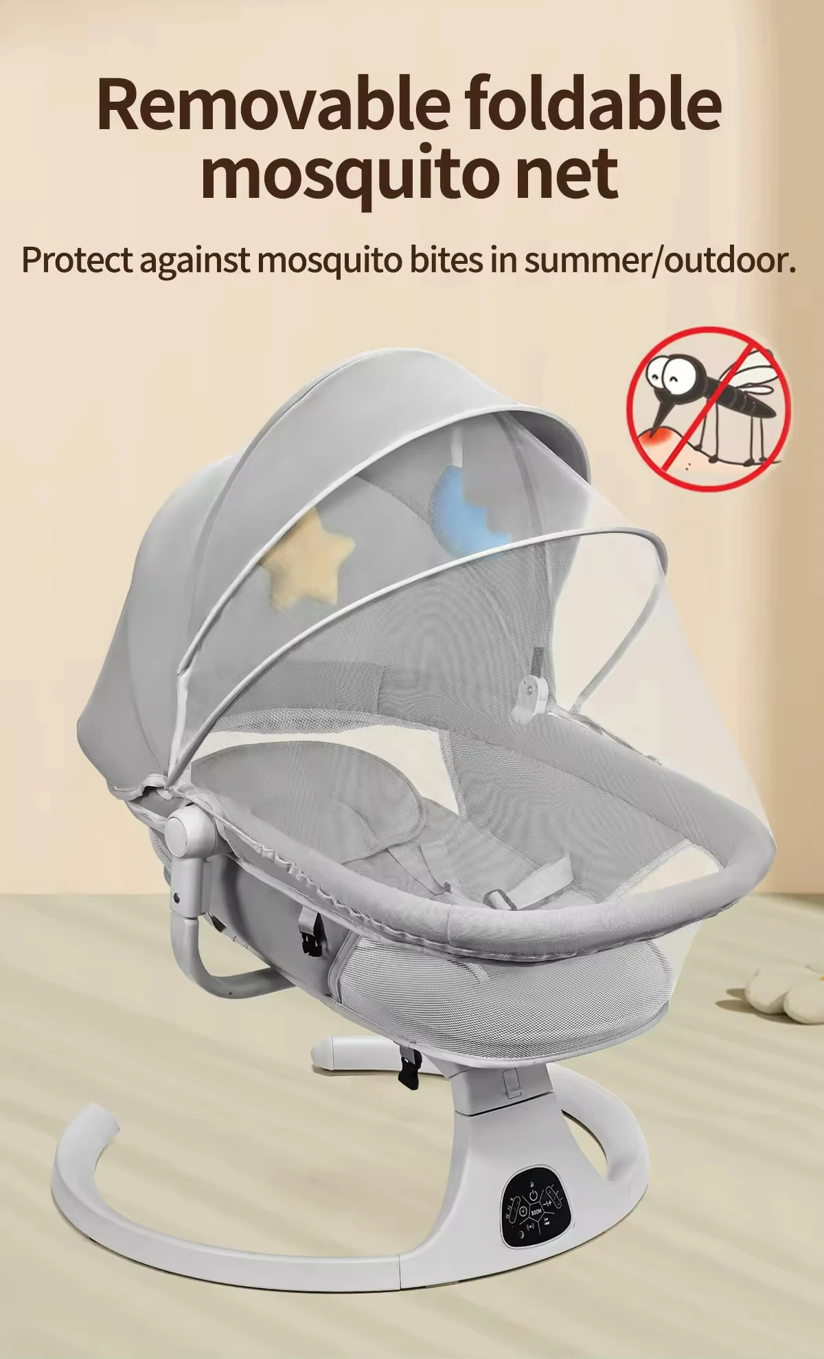 Baby Swing Rocker Swing Chair Automatic Baby Electric Swing Chair Portable Baby Cradle Sleeper