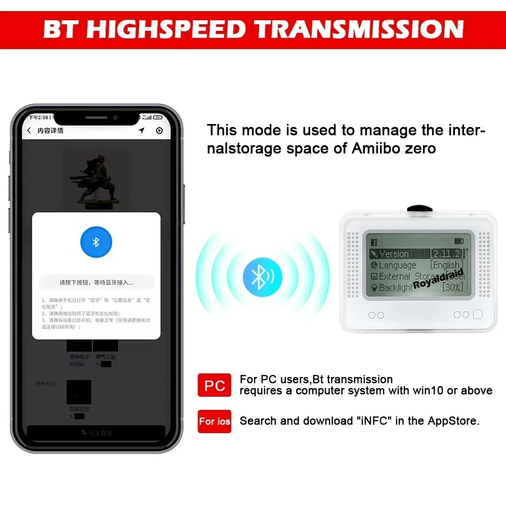 1 قطعة ل NFC أميبو قابلة للشحن محاكي ذكي محاكي العالمي للتبديل/WIIU/3DS لعبة الملحقات #4